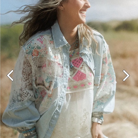 POL Multicolor Patchwork Denim Jacket - Picture 3 of 6